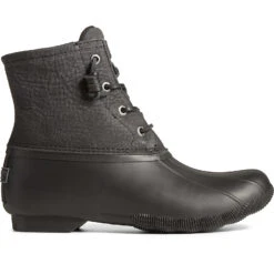 Sperry Top-Sider Women's Saltwater Mainsail Leather Duck Boot Black