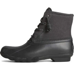 Sperry Top-Sider Women's Saltwater Mainsail Leather Duck Boot Black -Sperry Top-Sider Sales STS88108 180