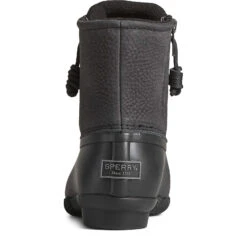 Sperry Top-Sider Women's Saltwater Mainsail Leather Duck Boot Black -Sperry Top-Sider Sales STS88108 90