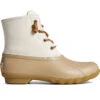Sperry Top-Sider Women's Saltwater Mainsail Leather Duck Boot Cream -Sperry Top-Sider Sales STS88109 000
