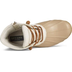 Sperry Top-Sider Women's Saltwater Mainsail Leather Duck Boot Cream -Sperry Top-Sider Sales STS88109 TOP