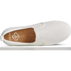 Sperry Top-Sider Women's SeaCycled™ Crest Twin Gore Canvas Sneaker White -Sperry Top-Sider Sales STS88145 TOP
