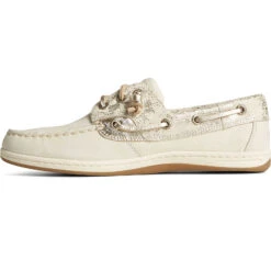 Sperry Top-Sider Women's Songfish Metallic Boat Shoe Offwhite -Sperry Top-Sider Sales STS88148 180
