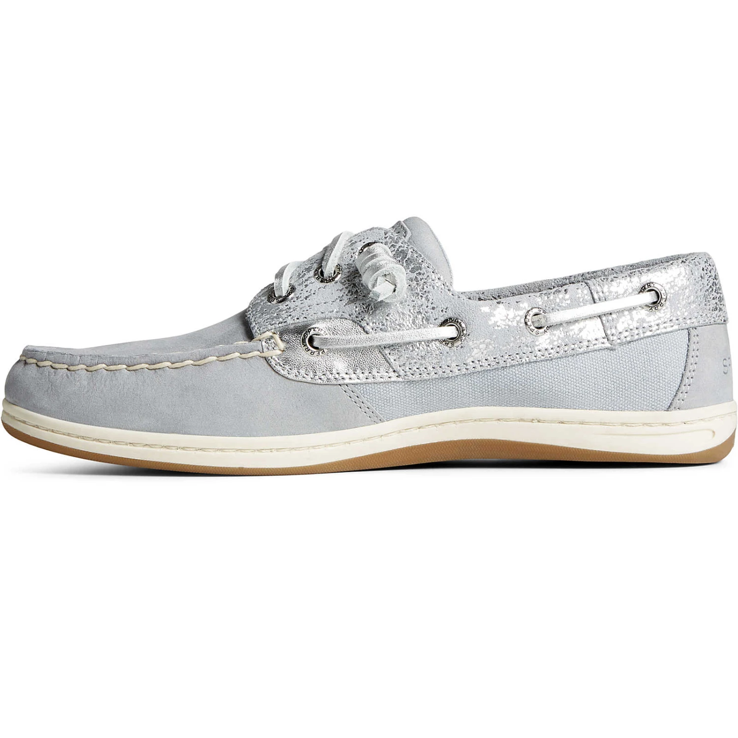Sperry Top-Sider Women's Songfish Metallic Boat Shoe Silver 6 Sperry Top-Sider Women's Songfish Metallic Boat Shoe Silver - Image 4