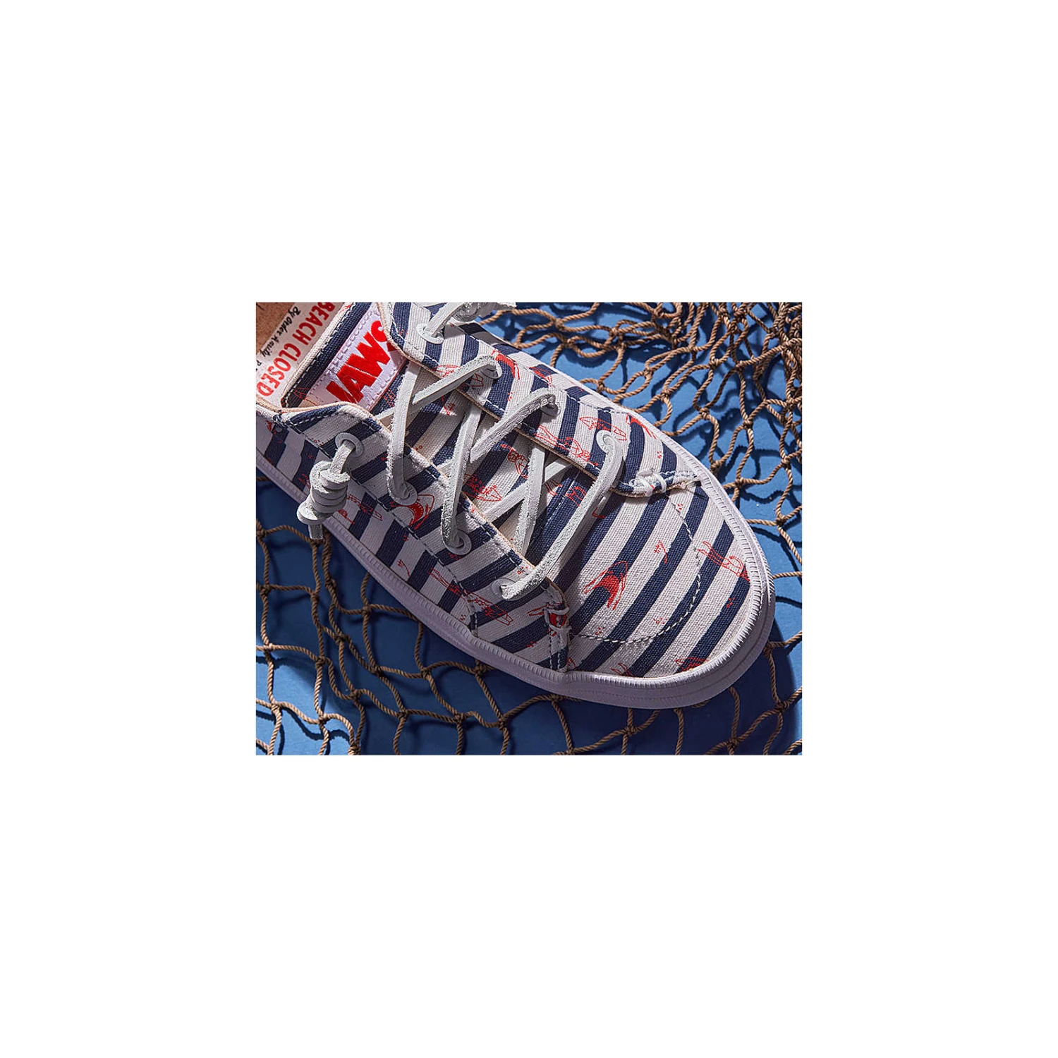 Sperry Top-Sider Women's Sperry X JAWS Crest Vibe Stripe Sneaker Blue 4 Sperry Top-Sider Women's Sperry X JAWS Crest Vibe Stripe Sneaker Blue - Image 2