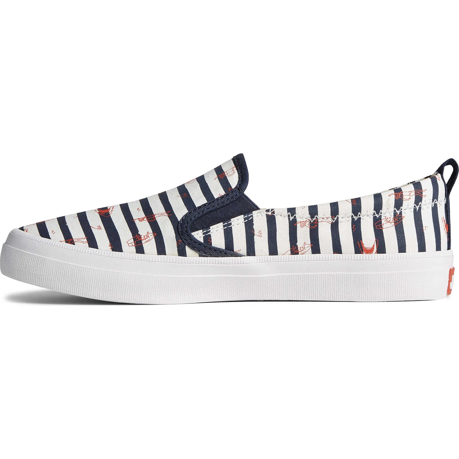 Sperry Top-Sider Women's Sperry X JAWS Crest Twin Gore Stripe Slip On Sneaker Blue 7 Sperry Top-Sider Women's Sperry X JAWS Crest Twin Gore Stripe Slip On Sneaker Blue - Image 5
