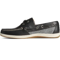 Sperry Top-Sider Women's Koifish Textured Stripe Boat Shoe Black -Sperry Top-Sider Sales STS88207 180