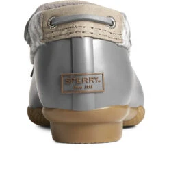 Sperry Top-Sider Women's Saltwater 1-Eye Plaid Wool Duck Boot Grey -Sperry Top-Sider Sales STS88222 90