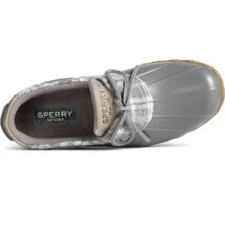 Sperry Top-Sider Women's Saltwater 1-Eye Plaid Wool Duck Boot Grey -Sperry Top-Sider Sales STS88222 TOP