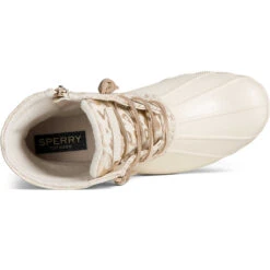 Sperry Top-Sider Women's Saltwater Metallic Jacquard Duck Boot Ivory -Sperry Top-Sider Sales STS88315 TOP