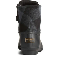 Sperry Top-Sider Women's Saltwater Buffalo Check Duck Boot Black -Sperry Top-Sider Sales STS88316 90