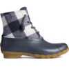 Sperry Top-Sider Women's Saltwater Buffalo Check Duck Boot Navy