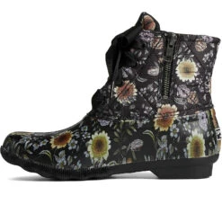 Sperry Top-Sider Women's Saltwater Floral Duck Boot Black -Sperry Top-Sider Sales STS88359 180