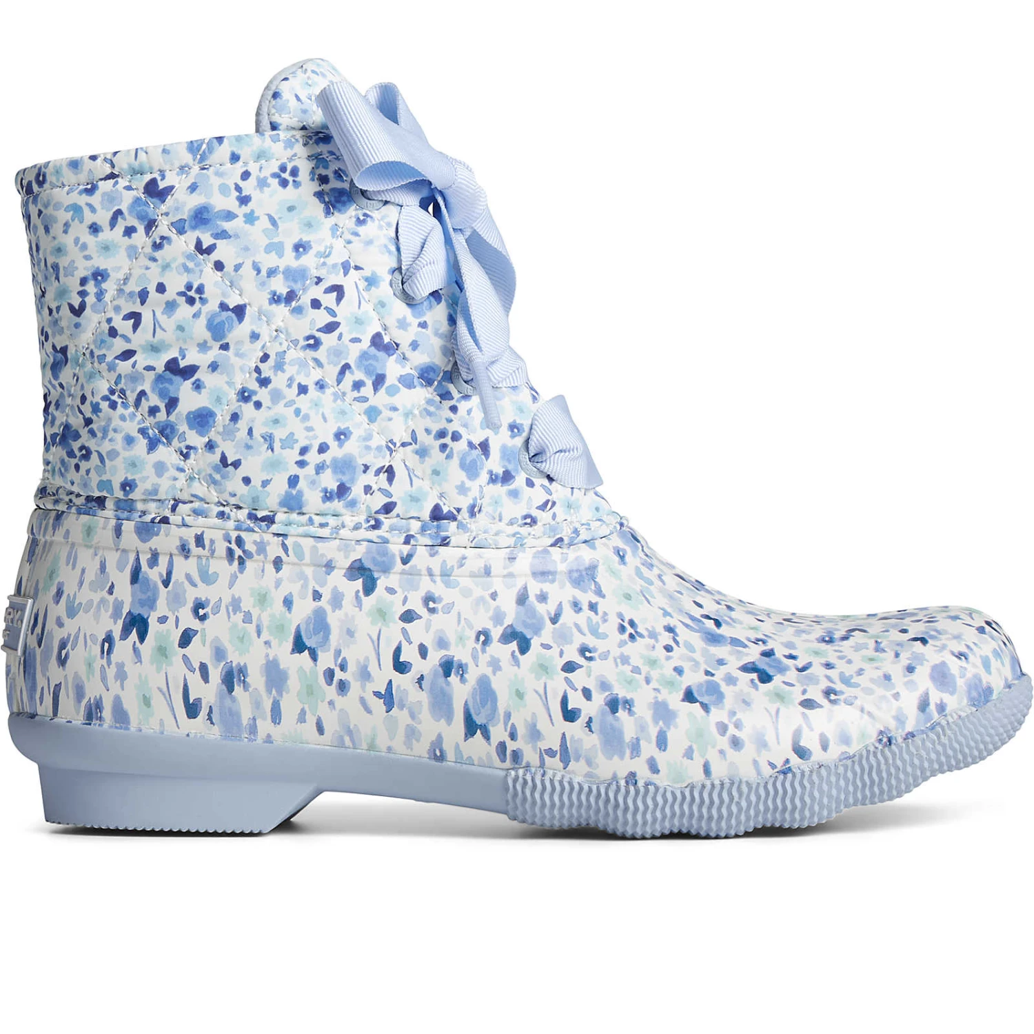 Sperry Top-Sider Women's Saltwater Floral Duck Boot Blue 3 Sperry Top-Sider Women's Saltwater Floral Duck Boot Blue