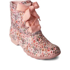 Sperry Top-Sider Women's Saltwater Floral Duck Boot Pink -Sperry Top-Sider Sales STS88361
