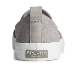 Sperry Top-Sider Women's Crest Leather Palm Embossed Slip On Sneaker Grey -Sperry Top-Sider Sales STS88446 90
