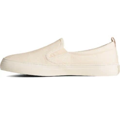 Sperry Top-Sider Women's Crest Twin Gore Shimmer Slip On Sneaker Off White -Sperry Top-Sider Sales STS88459 180