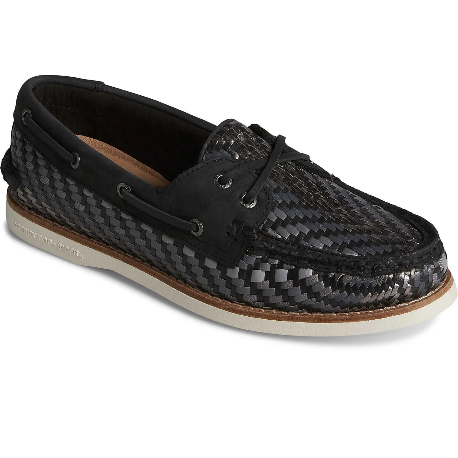 Sperry Top-Sider Women's Authentic Original™ Woven Boat Shoe Black 4 Sperry Top-Sider Women's Authentic Original™ Woven Boat Shoe Black - Image 2