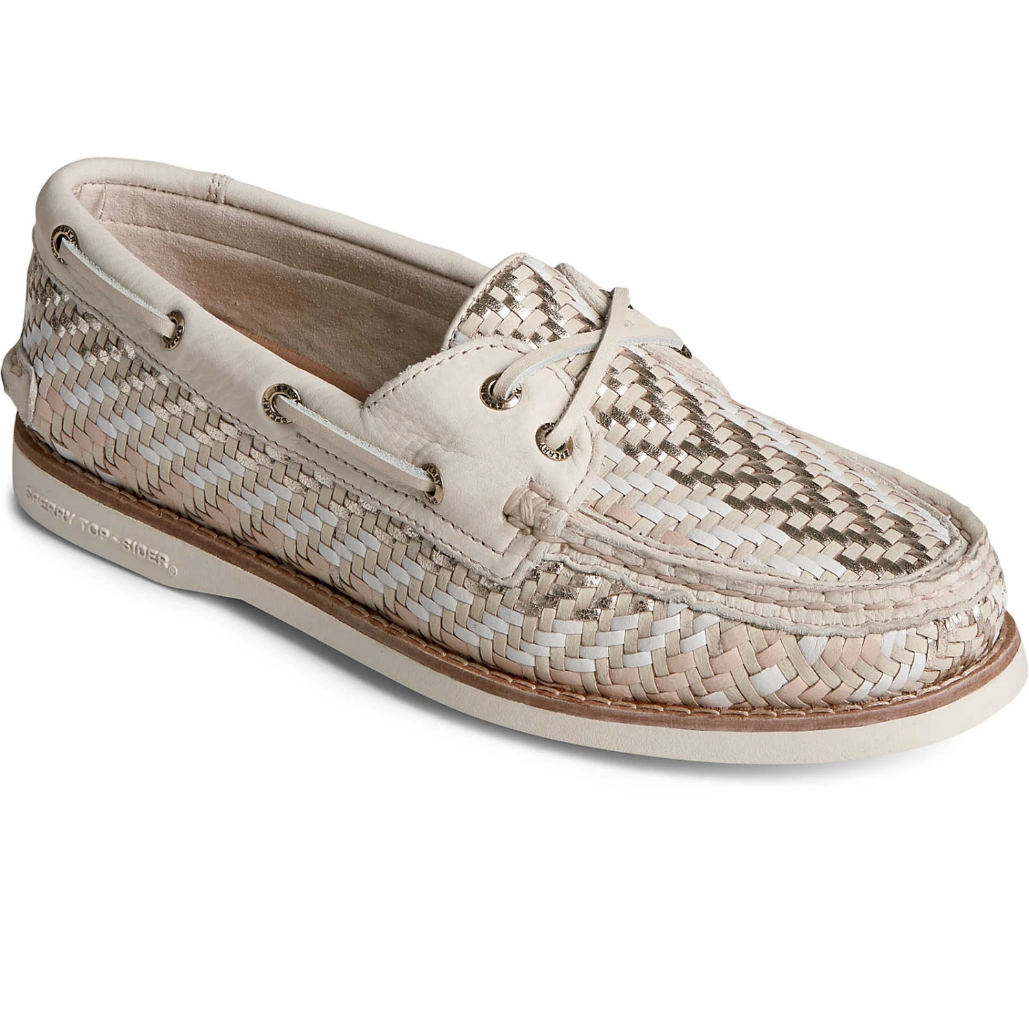 Sperry Top-Sider Women's Authentic Original™ Woven Boat Shoe White 5 Sperry Top-Sider Women's Authentic Original™ Woven Boat Shoe White - Image 3