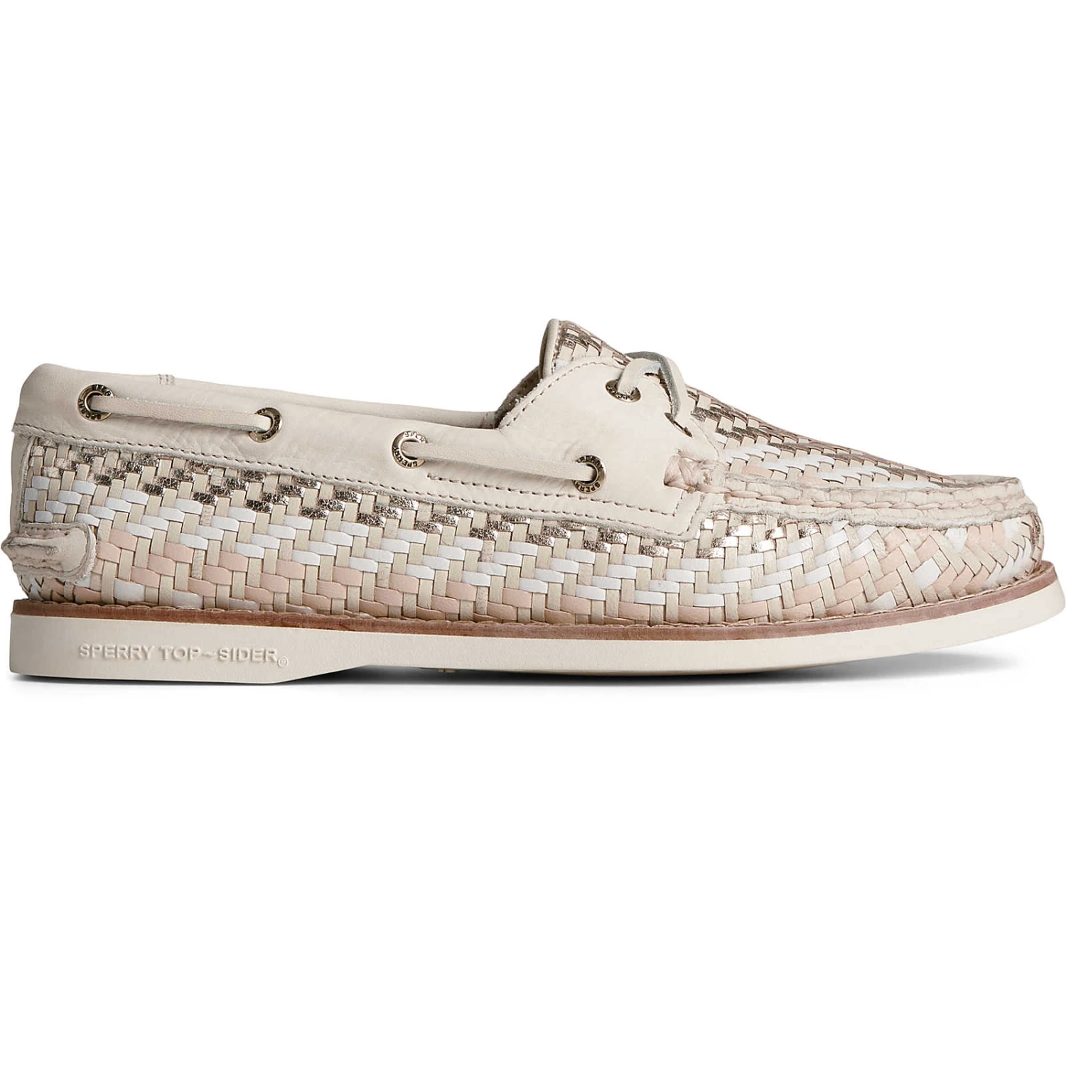 Sperry Top-Sider Women's Authentic Original™ Woven Boat Shoe White 3 Sperry Top-Sider Women's Authentic Original™ Woven Boat Shoe White