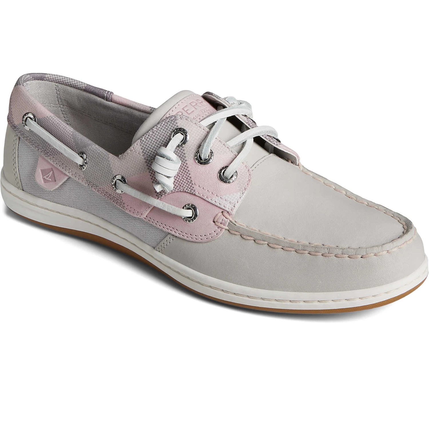 Sperry Top-Sider Women's Songfish Gingham Boat Shoe Grey 4 Sperry Top-Sider Women's Songfish Gingham Boat Shoe Grey - Image 2