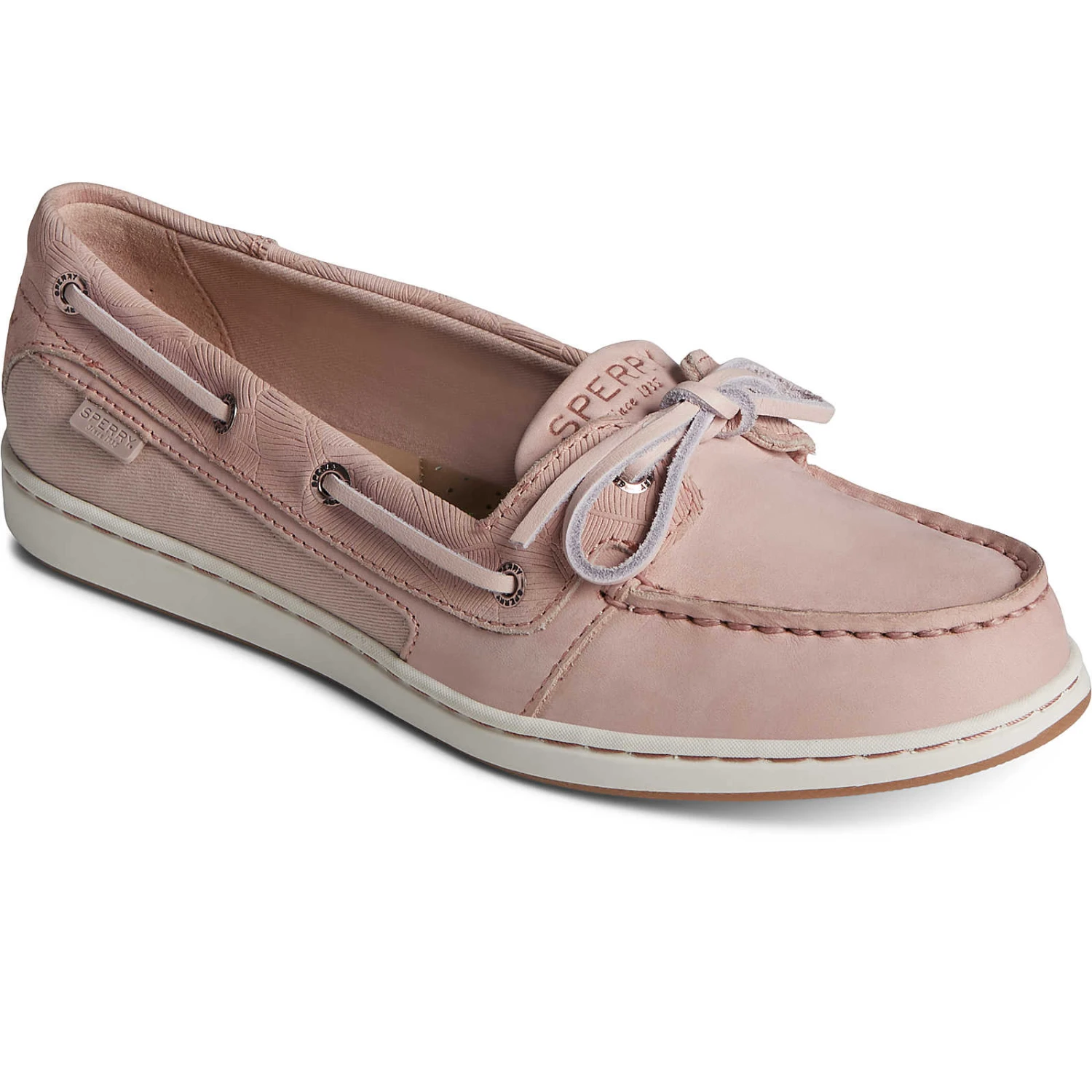 Sperry Top-Sider Women's Starfish 1-Eye Palm Embossed Boat Shoe Rose 4 Sperry Top-Sider Women's Starfish 1-Eye Palm Embossed Boat Shoe Rose - Image 2