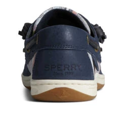 Sperry Top-Sider Women's Songfish Leather Striped Boat Shoe Navy -Sperry Top-Sider Sales STS88648 90