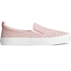 Sperry Top-Sider Women's Crest Twin Gore Perforated Leather Slip On Sneaker Blush