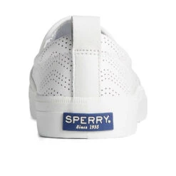 Sperry Top-Sider Women's Crest Twin Gore Perforated Leather Slip On Sneaker White -Sperry Top-Sider Sales STS88664 90