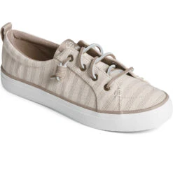 Sperry Top-Sider Women's SeaCycled™ Crest Vibe Striped Textile Sneaker Bone White -Sperry Top-Sider Sales STS88683