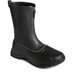 Sperry Top-Sider Women's Sperry X Who What Wear Duck Float Zip Up Boot Black -Sperry Top-Sider Sales STS88685