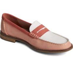Sperry Top-Sider Women's Seaport Tri-Tone Penny Loafer Pink -Sperry Top-Sider Sales STS88698