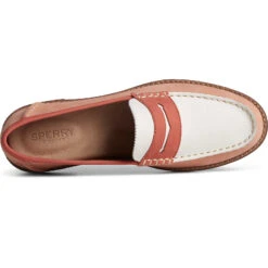 Sperry Top-Sider Women's Seaport Tri-Tone Penny Loafer Pink -Sperry Top-Sider Sales STS88698 TOP