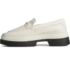 Sperry Top-Sider Women's Platform Leather Loafer White -Sperry Top-Sider Sales STS88701 180