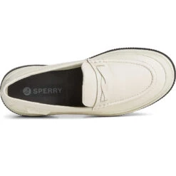 Sperry Top-Sider Women's Platform Leather Loafer White -Sperry Top-Sider Sales STS88701 TOP