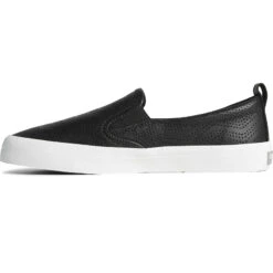 Sperry Top-Sider Women's Crest Twin Gore Perforated Leather Slip On Sneaker Black -Sperry Top-Sider Sales STS88722 180