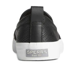 Sperry Top-Sider Women's Crest Twin Gore Perforated Leather Slip On Sneaker Black -Sperry Top-Sider Sales STS88722 90