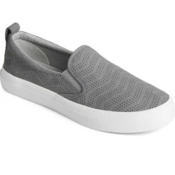 Sperry Top-Sider Women's Crest Twin Gore Perforated Leather Slip On Sneaker Grey 11 Sperry Top-Sider Women's Crest Twin Gore Perforated Leather Slip On Sneaker Grey -Sperry Top-Sider Sales STS88723