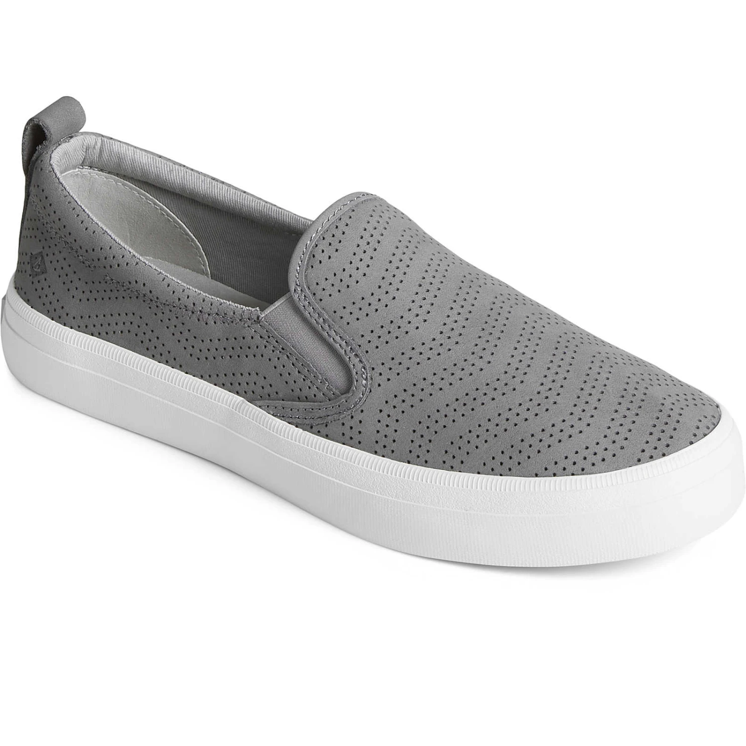 Sperry Top-Sider Women's Crest Twin Gore Perforated Leather Slip On Sneaker Grey 5 Sperry Top-Sider Women's Crest Twin Gore Perforated Leather Slip On Sneaker Grey - Image 3