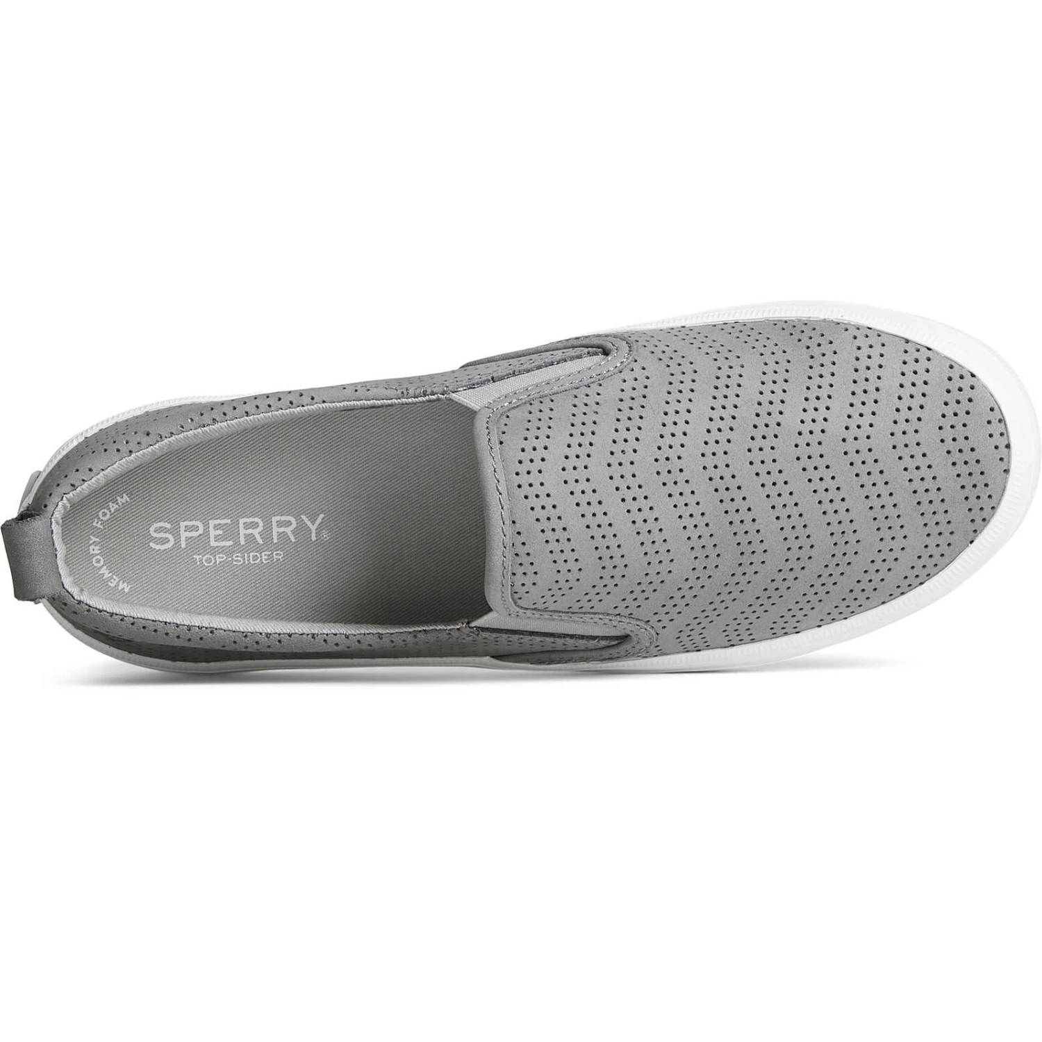 Sperry Top-Sider Women's Crest Twin Gore Perforated Leather Slip On Sneaker Grey 8 Sperry Top-Sider Women's Crest Twin Gore Perforated Leather Slip On Sneaker Grey - Image 6