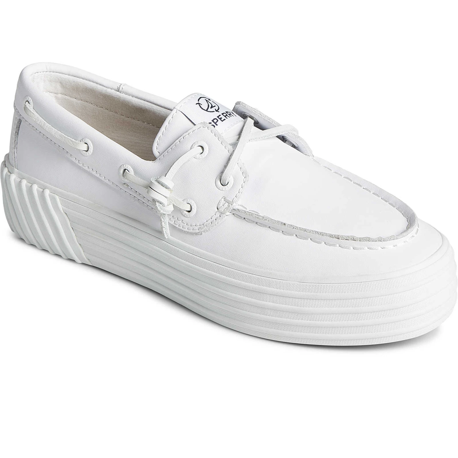 Sperry Top-Sider Women's Bahama 2.0 Leather Platform Sneaker White 4 Sperry Top-Sider Women's Bahama 2.0 Leather Platform Sneaker White - Image 2