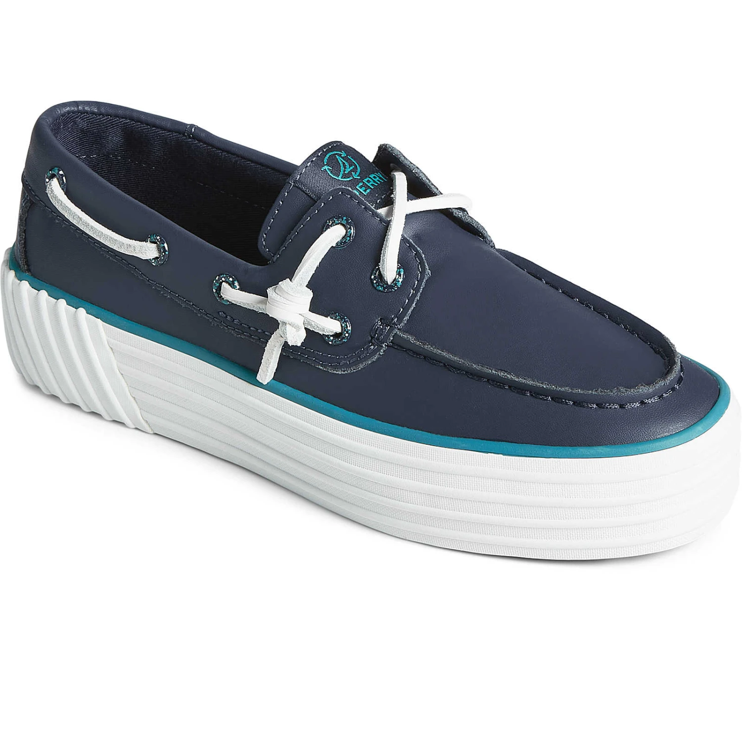 Sperry Top-Sider Women's Bahama 2.0 Leather Platform Sneaker Navy 5 Sperry Top-Sider Women's Bahama 2.0 Leather Platform Sneaker Navy - Image 3