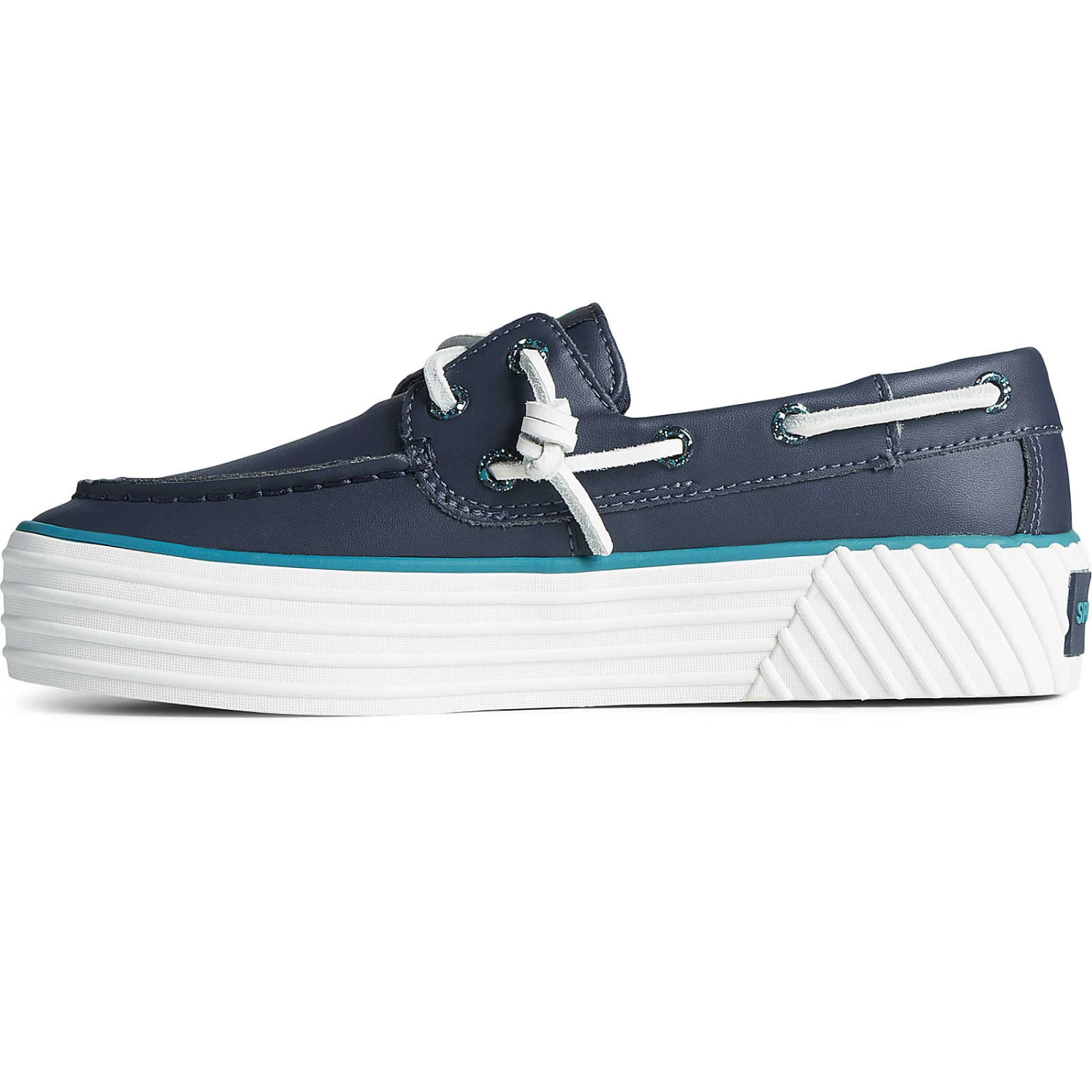 Sperry Top-Sider Women's Bahama 2.0 Leather Platform Sneaker Navy 7 Sperry Top-Sider Women's Bahama 2.0 Leather Platform Sneaker Navy - Image 5