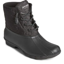 Sperry Top-Sider Women's Saltwater™ Circle Nylon Duck Boot Black -Sperry Top-Sider Sales STS88944