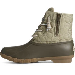 Sperry Top-Sider Women's Saltwater™ Circle Nylon Duck Boot Olive -Sperry Top-Sider Sales STS88945 180