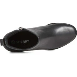 Sperry Top-Sider Women's Seaport Heel Waterproof Leather Boot Black -Sperry Top-Sider Sales STS88965 TOP