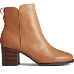 Sperry Top-Sider Women's Seaport Heel Waterproof Leather Boot Tan