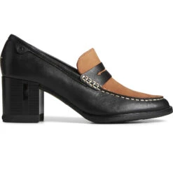 Sperry Top-Sider Women's Seaport Two-Tone Penny Heel Black/Tan