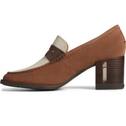 Sperry Top-Sider Women's Seaport Two-Tone Penny Heel Brown/Ivory -Sperry Top-Sider Sales STS88969 180