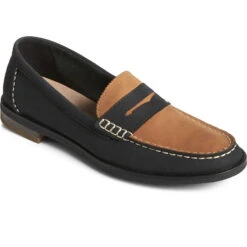 Sperry Top-Sider Women's Seaport Two-Tone Penny Loafer Black/Tan -Sperry Top-Sider Sales STS88971